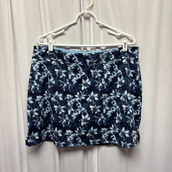 Tranquility Blue Floral Athletic Skort Womens Size XXL Shorts Golf Activewear - Picture 1 of 6